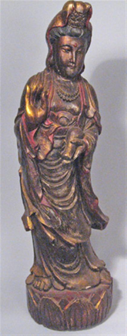 Good Chinese giltwood quanyin   