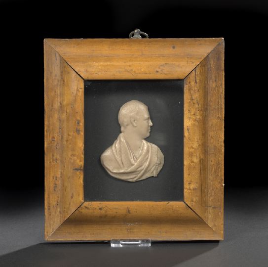 Good English Wax Silhouette Bust of
