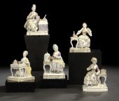 Good Five-Piece Set of Meissen