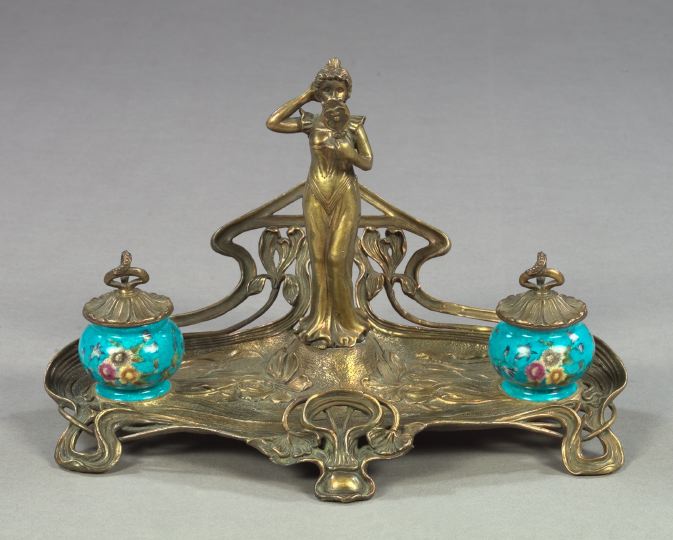 Good French Art Nouveau Patinated
