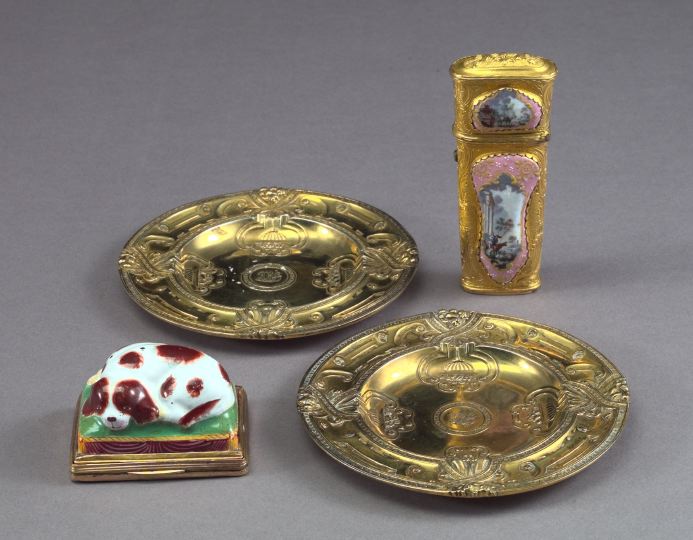 Good French Gilt-Brass and Enamel