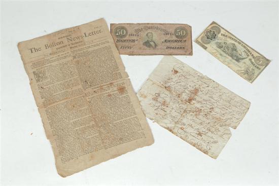 GOOD GROUP OF EPHEMERA.  Includes a
