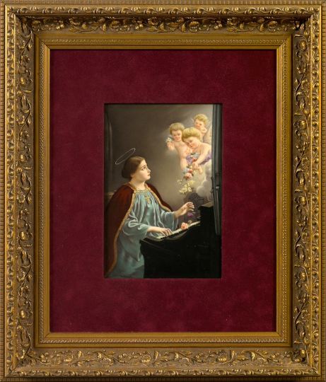 Good Hand-Painted Porcelain Plaque,