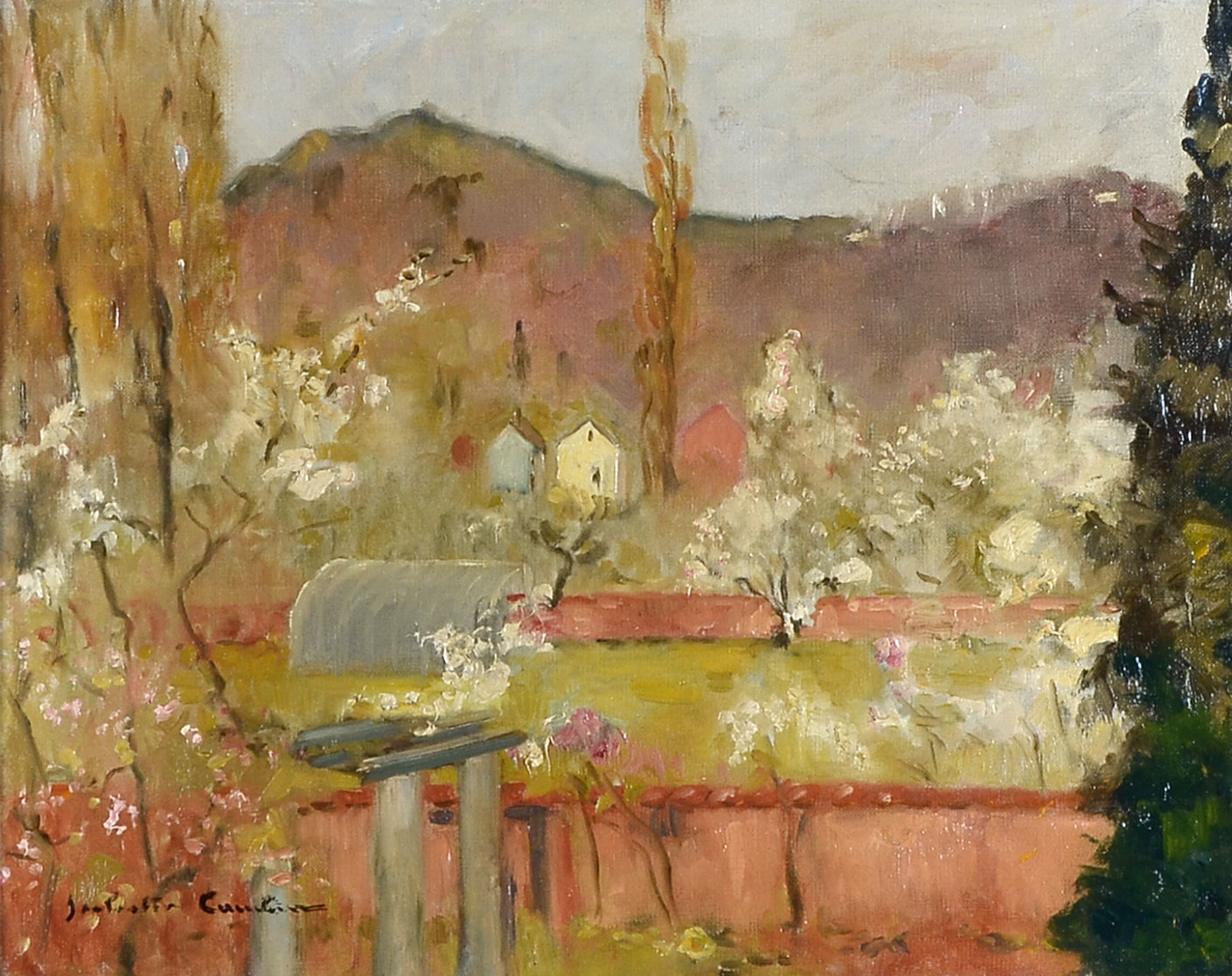 GOOD ILLEGIBLY SIGNED IMPRESSIONIST