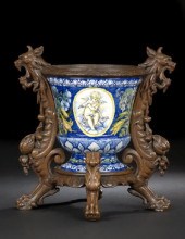 Good Italian Majolica Cachepot