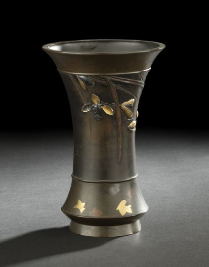 Good Japanese Multi-Metal Vase, 