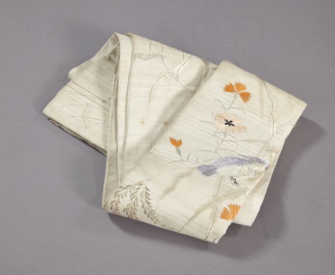Good Japanese Taisho Silk Damask
