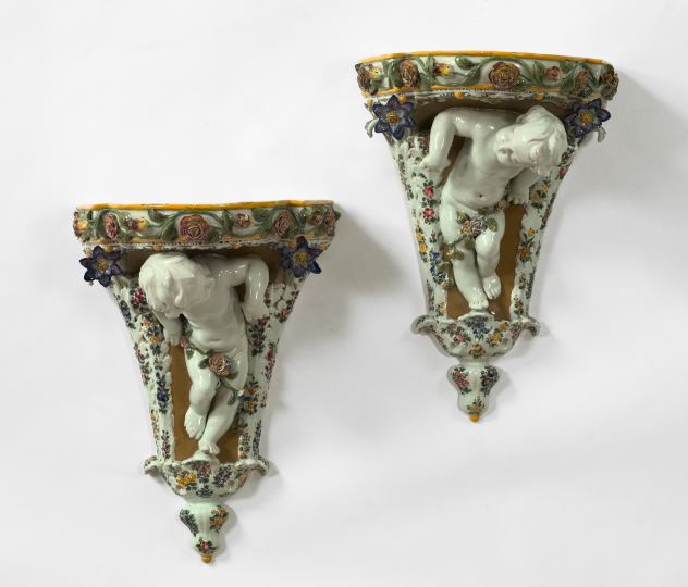 Good, Large Pair of Polychromed