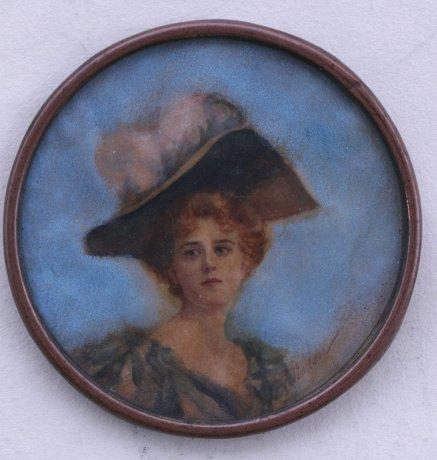 GOOD MINIATURE PASTEL/WATERCOLOR