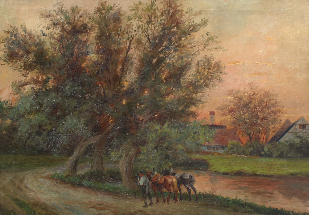 GOOD PAINTING SIGNED HOLZAPFEL: