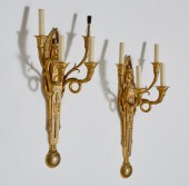 GOOD PAIR LARGE EMPIRE BRONZE