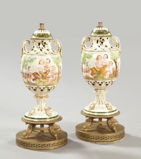 Good Pair of Capodimonte Pottery