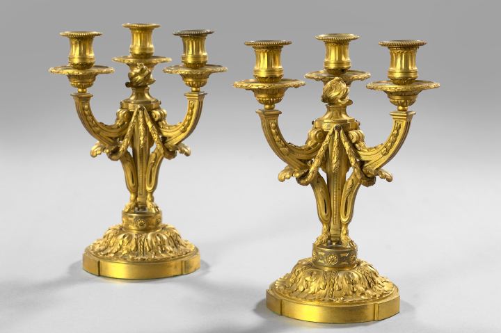 Good Pair of French Matte Gilded