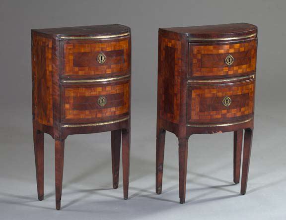 Good Pair of Parquetry-Inlaid