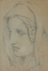 GOOD PENCIL DRAWING PORTRAIT O