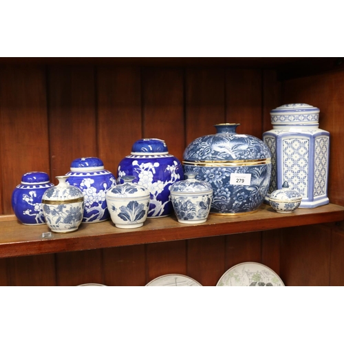 Good selection of blue and white