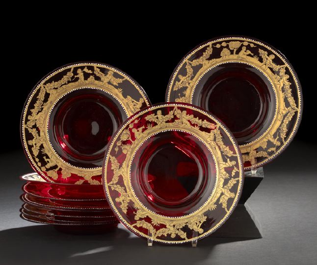 Good Set of Ten Richly Gilded