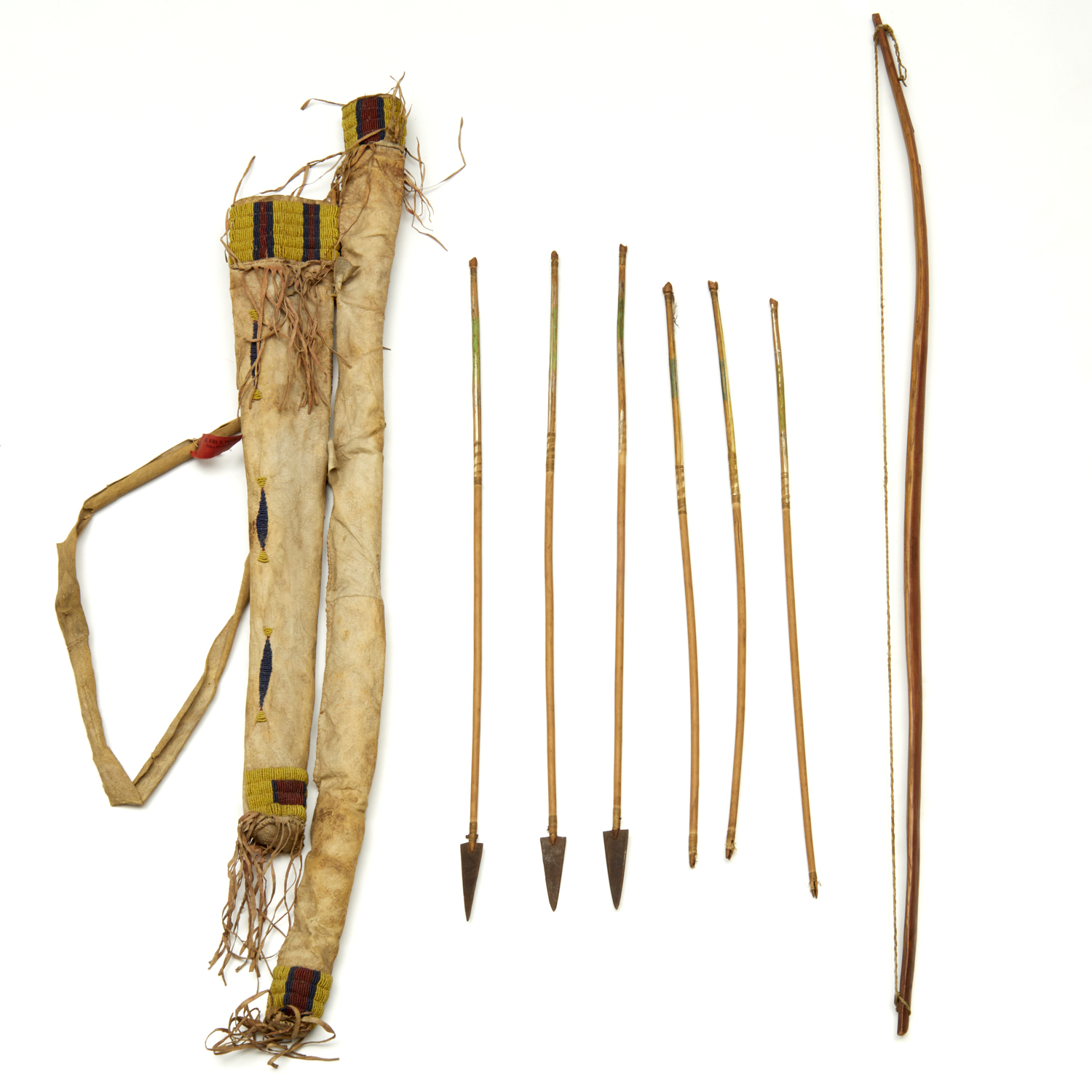 GOOD SIOUX BEADED BOWCASE, QUIVER &