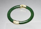 GOOD SPINACH GREEN JADE BANGLE