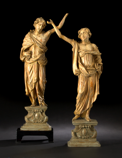 Good, Tall Pair of French Carved
