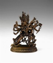 Good Tibetan bronze of Chakras