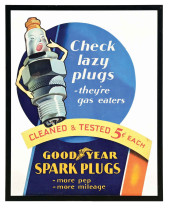 GOODYEAR SPARK PLUGS FRAMED CA