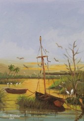 GORDON BACHELOR, OIL ON CANVAS