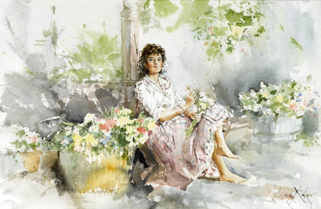 GORDON KING (1939-) THE FLOWER GIRL