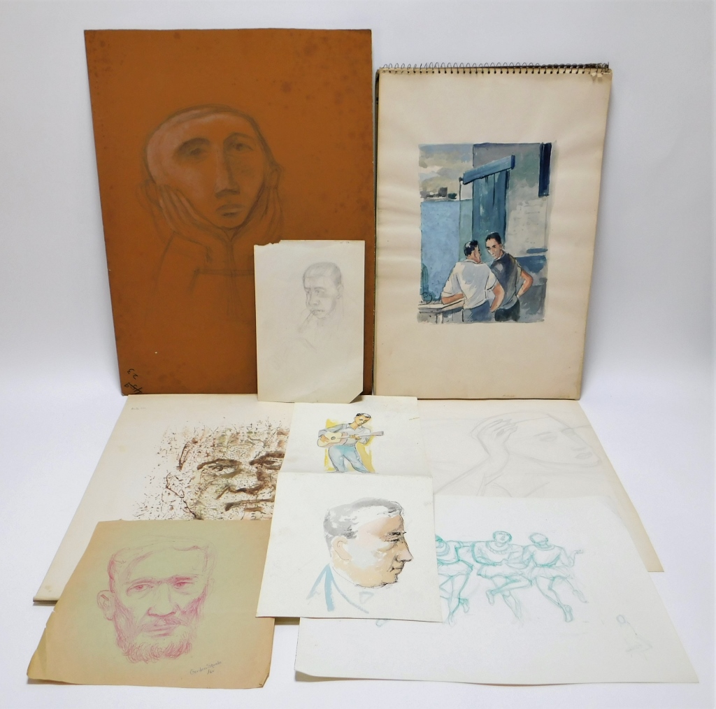 GORDON STEELE SKETCHBOOK & WORKS ON