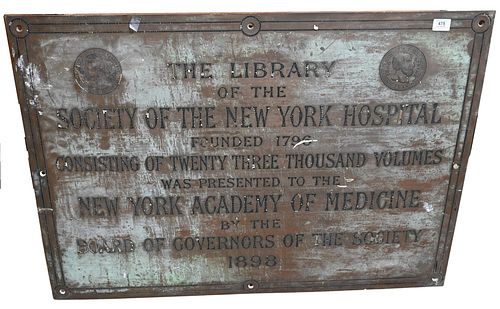 GORHAM BRONZE ENAMELED PLAQUE,