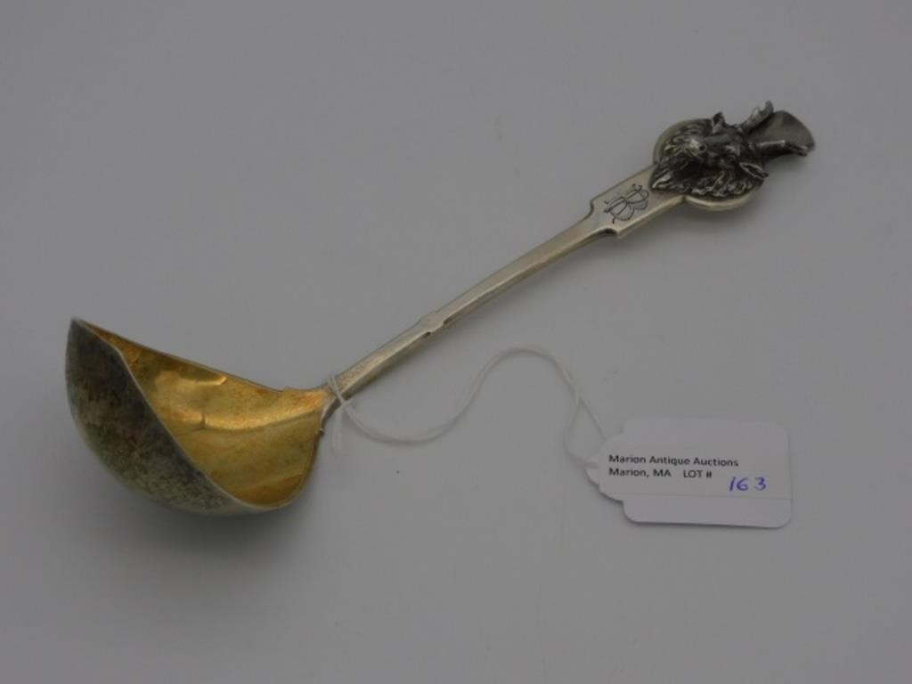 GORHAM COIN SILVER GRAVY LADLE, CA.