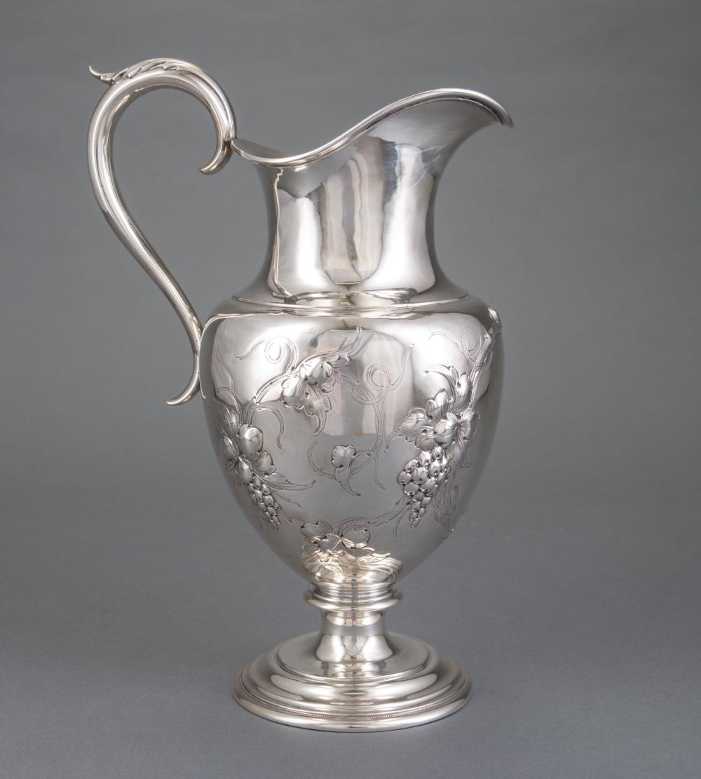GORHAM COIN SILVER REPOUSSE WATER