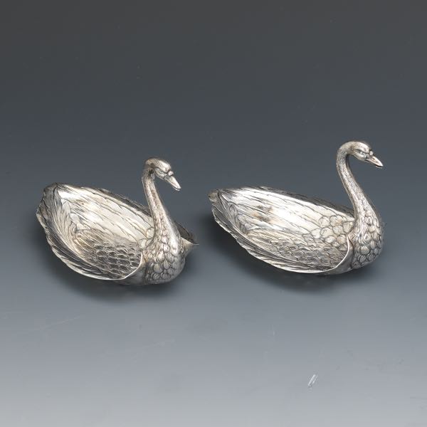 GORHAM DURGIN PAIR OF STERLING SWAN