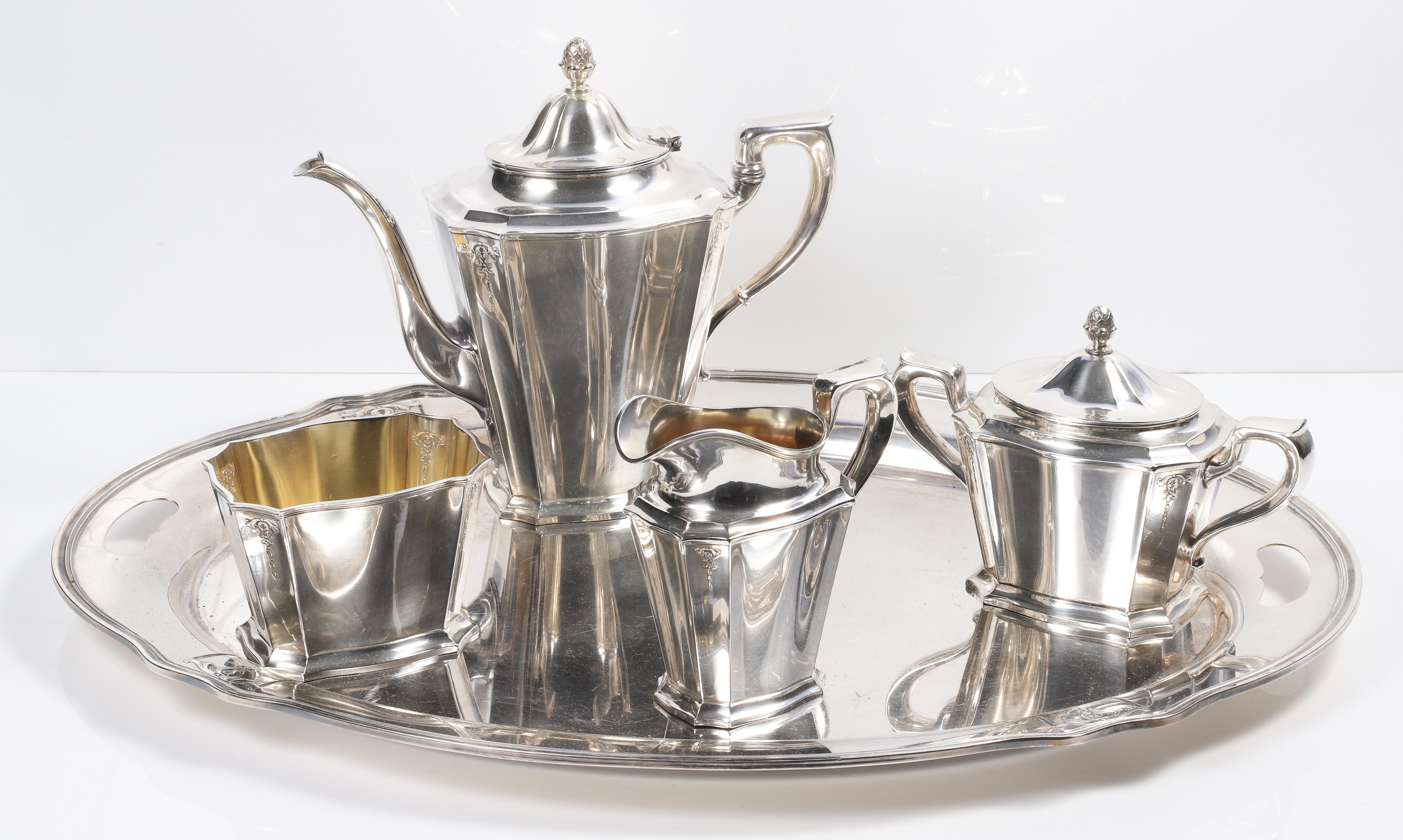 Gorham electroplate 5-piece tea