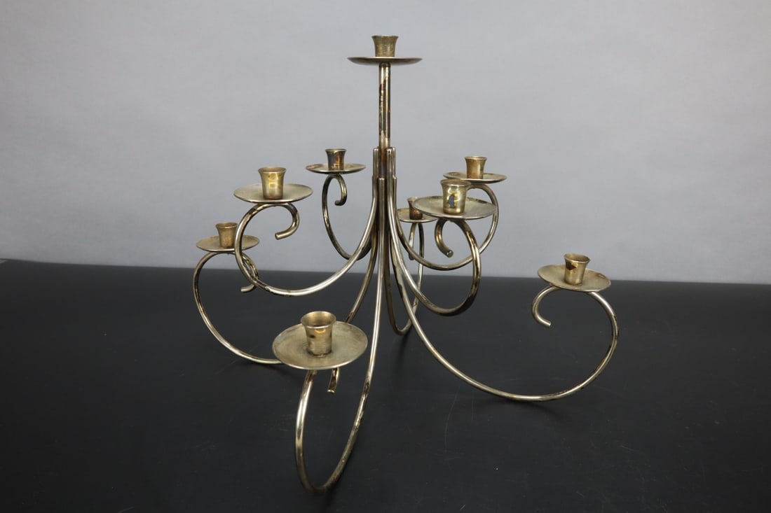 GORHAM EP SILVER NINE CANDLE