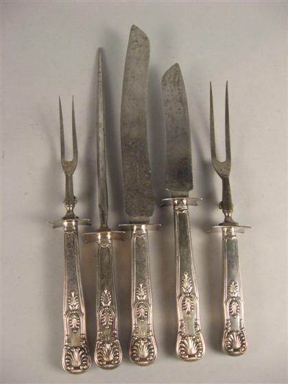 Gorham five piece carving set   