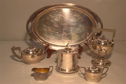 GORHAM PLATED TEA SERVICE AND