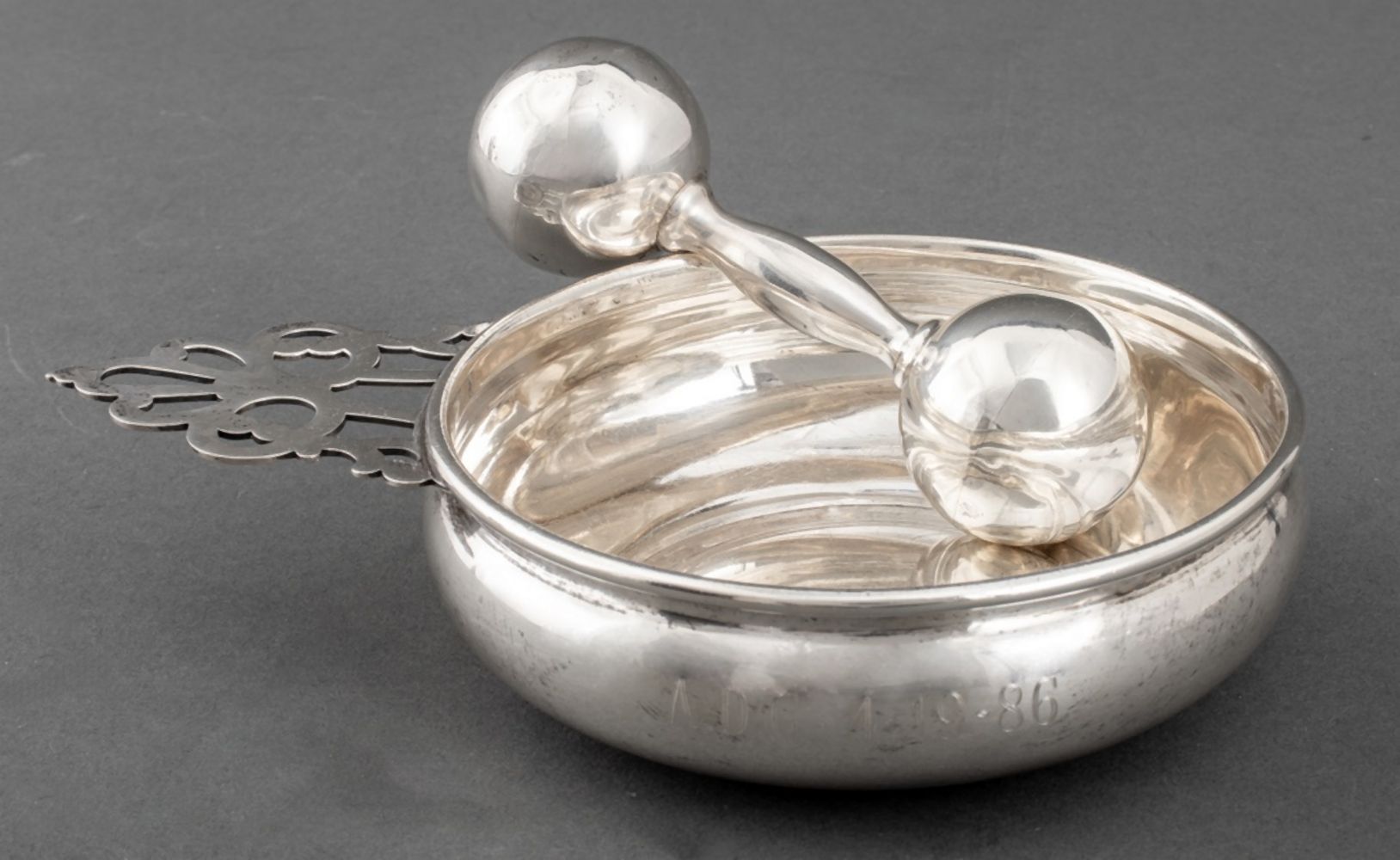 GORHAM SILVER BABY PORRINGER AND