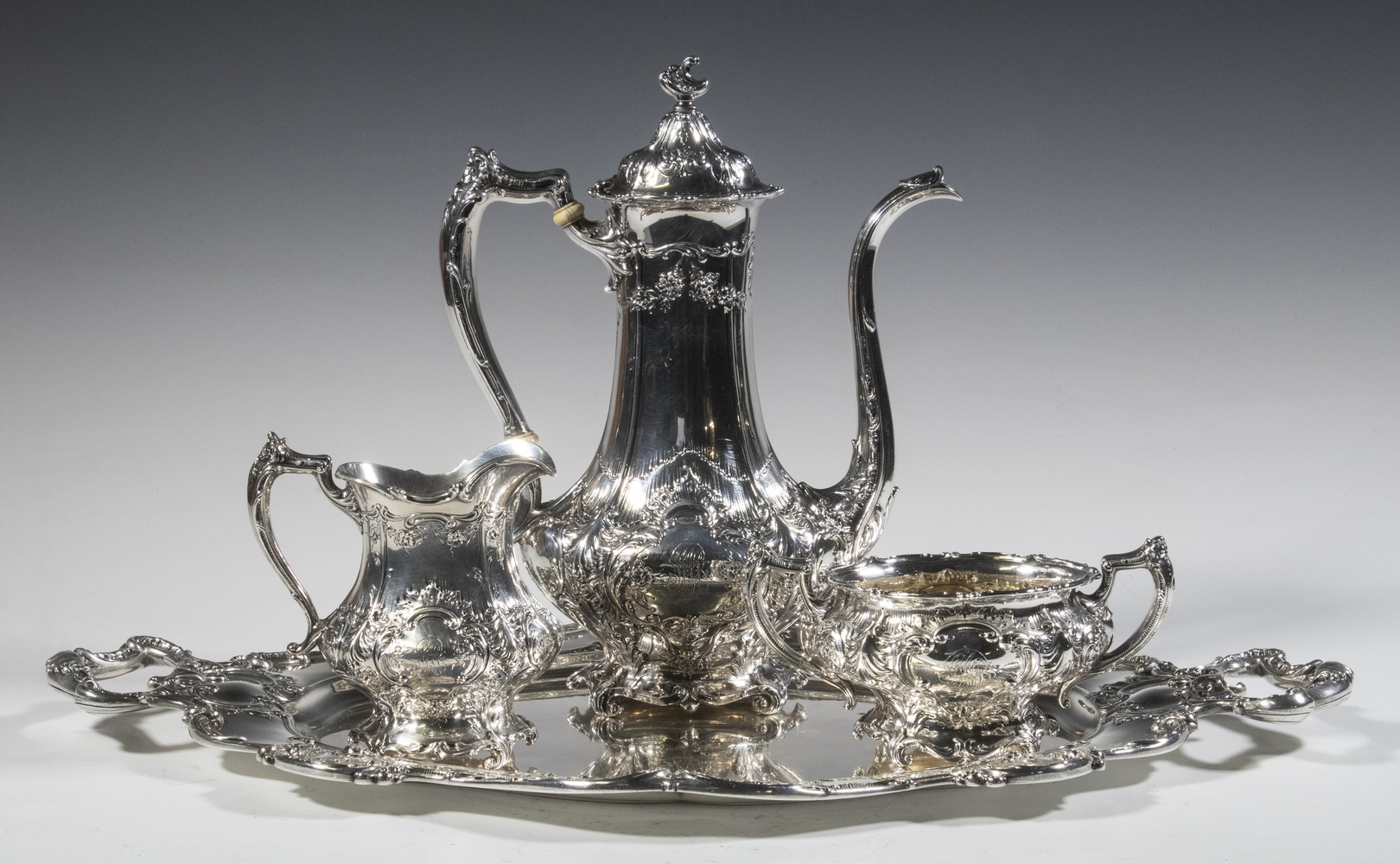 GORHAM SILVER COFFEE SERVICE WITH