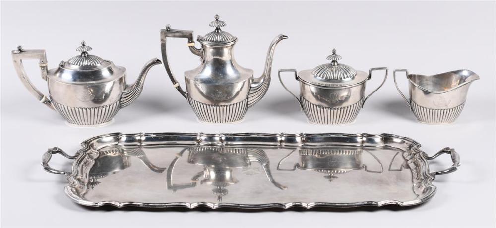 GORHAM SILVER CRESTED FOUR-PIECE