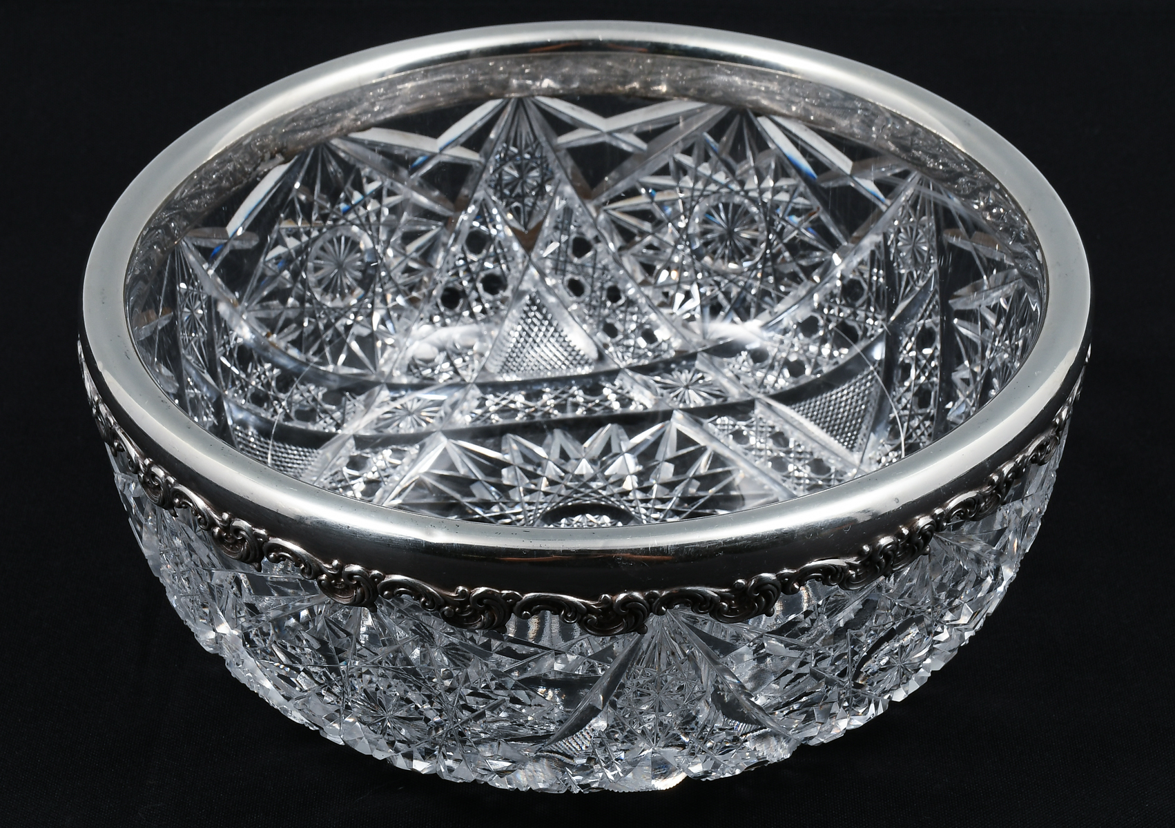 GORHAM SILVER MOUNTED CUT CRYSTAL