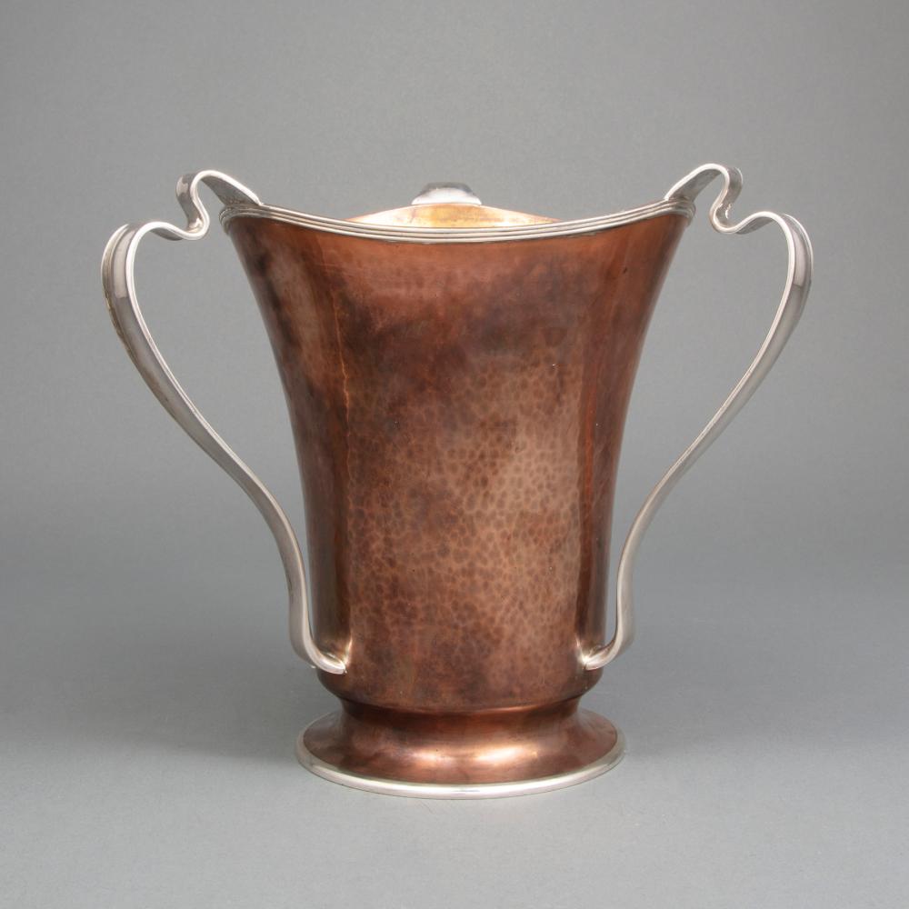 GORHAM SILVER-MOUNTED HAMMERED