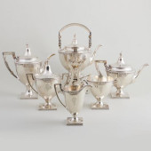 GORHAM SILVER SIX PIECE COFFEE