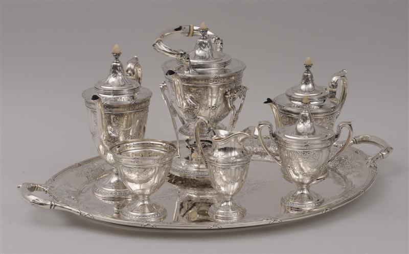 GORHAM SIX-PIECE MONOGRAMMED SILVER