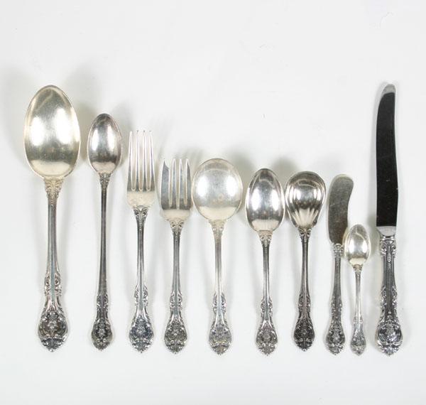 Gorham sterling flatware service in