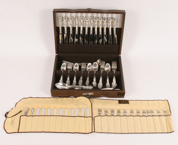 Gorham sterling flatware set in the