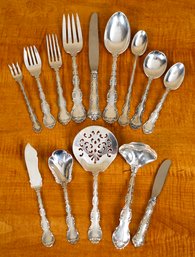 Gorham sterling flatware set,