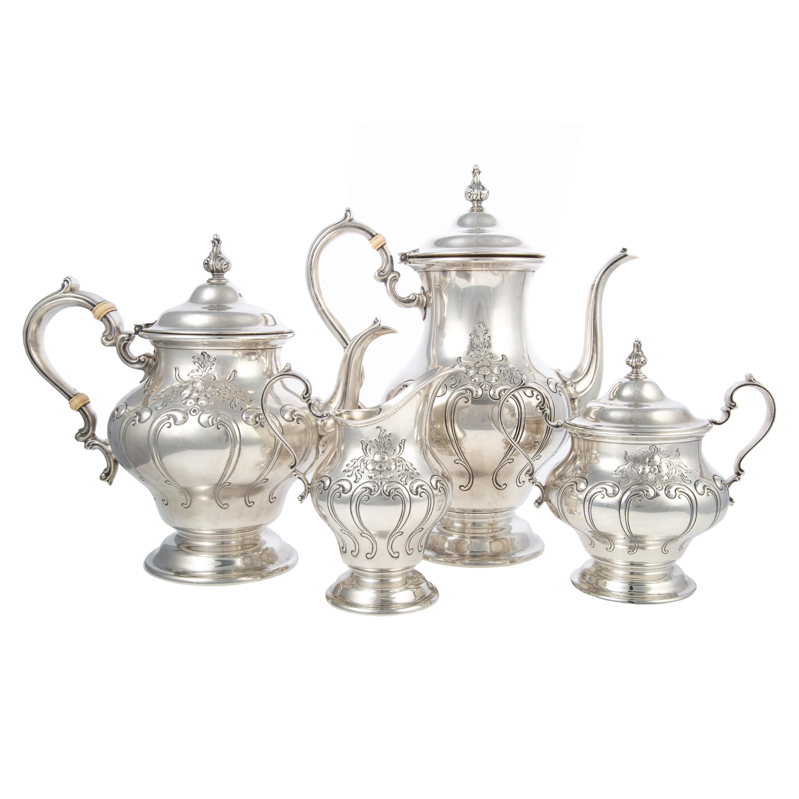 GORHAM STERLING HAND-CHASED TEA &