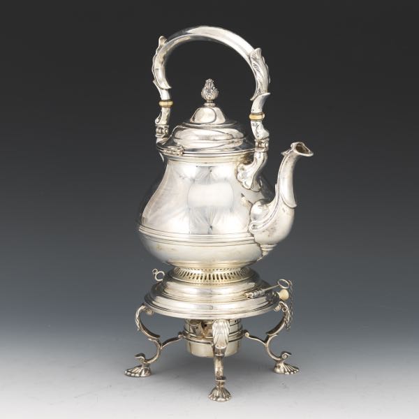 GORHAM STERLING KETTLE ON STAND 14"