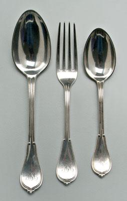 Gorham sterling silver flatware, 61